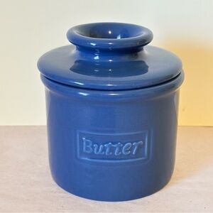 Royal Blue Cafe Retro Butter Bell Crock By L. Tremain New